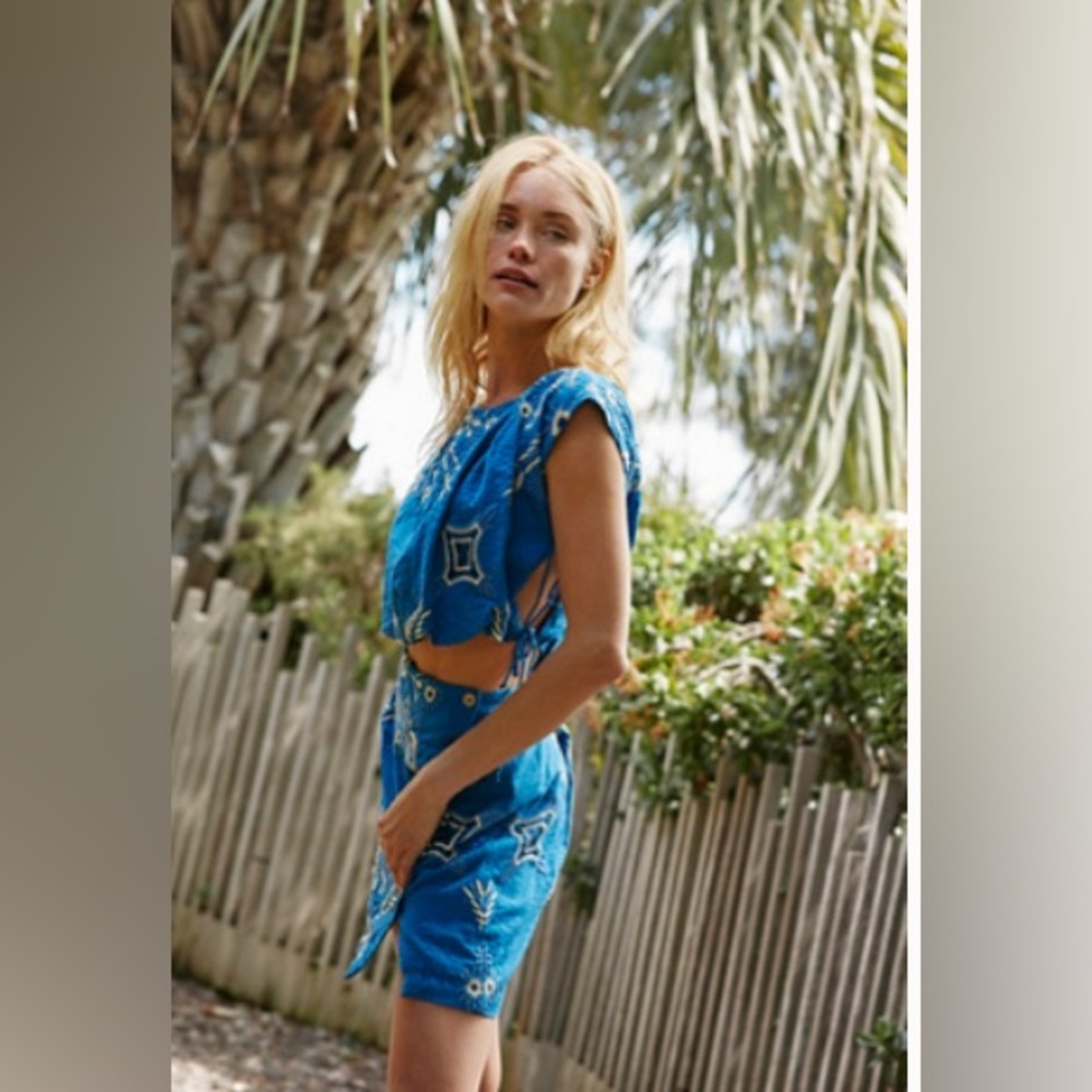 Free People Sardinia sun mini in blue